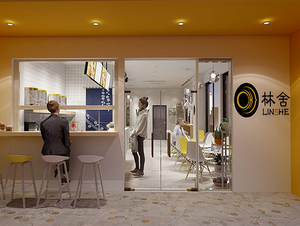 40平米小清新奶茶店装修设计 | 屋檐奶茶 40平米小清新奶茶店装修设计 | 屋檐奶茶