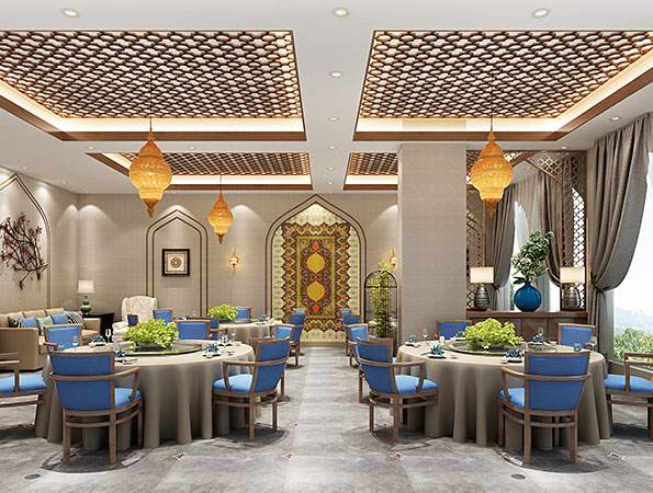550平米混搭风餐厅装修 | 穆斯林餐厅 550平米混搭风餐厅装修 | 穆斯林餐厅